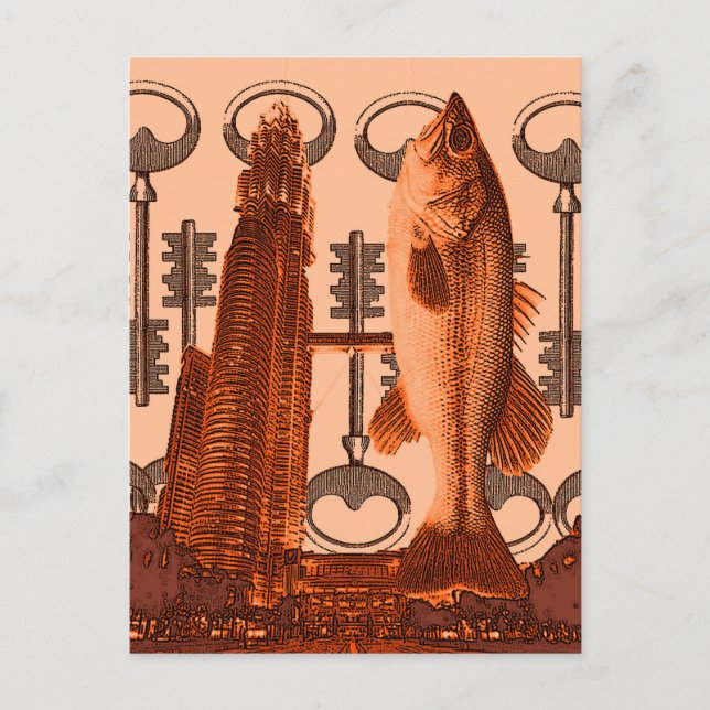 "Big Mouth Gebäude" Postkarte (Vorderseite)