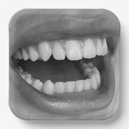 Big Mouth Square Paper Plates Pappteller