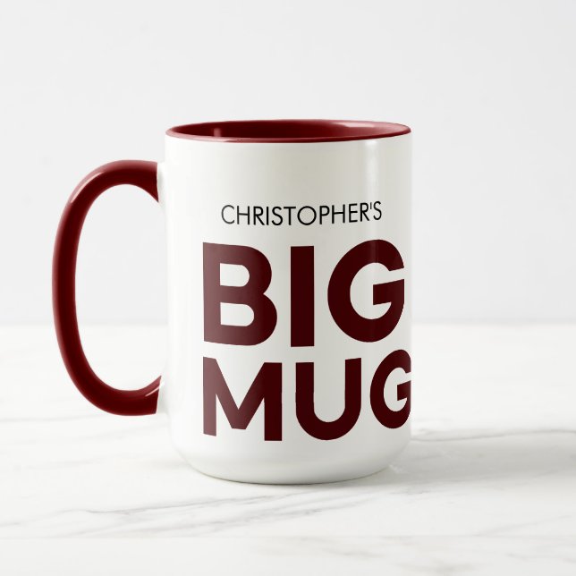 Big Mug de Bourgogne | Grosse Mug | Mug de nom per (Gauche)