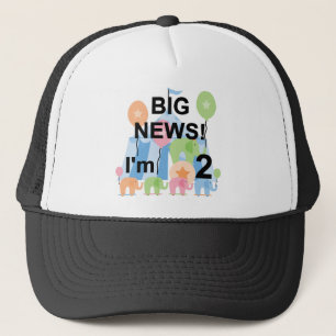 Big News Circus 2. Geburtstag T - Shirt und Gesche Truckerkappe