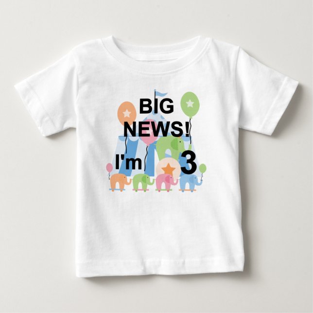 Big News Circus 3e Anniversaire Tshirts et cadeaux (Devant)