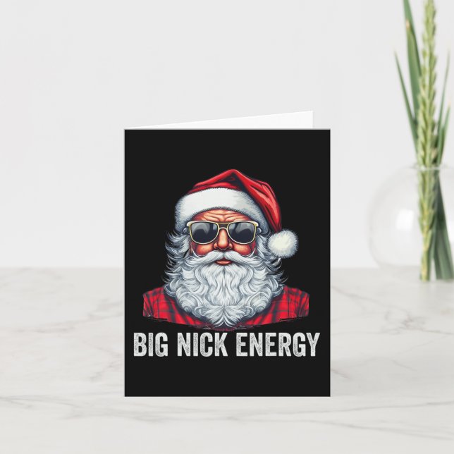 Big Nick Energy Christmas Karte (Vorderseite)