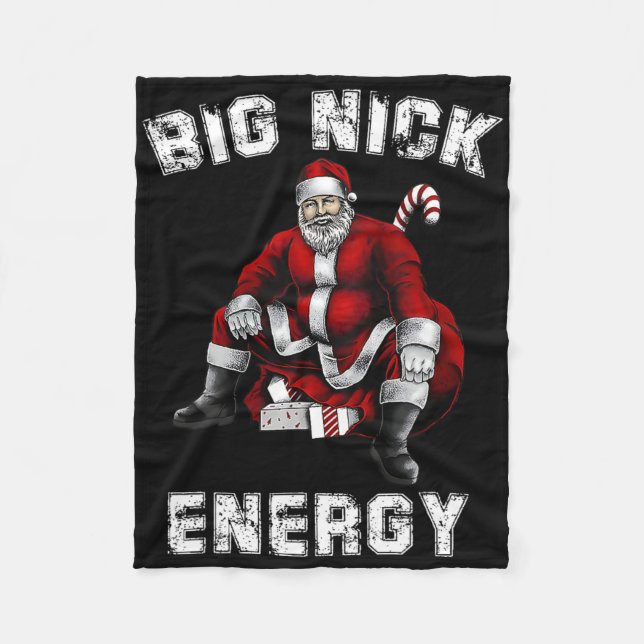 Big Nick Energy Fun Weihnachten Fleecedecke (Vorderseite)