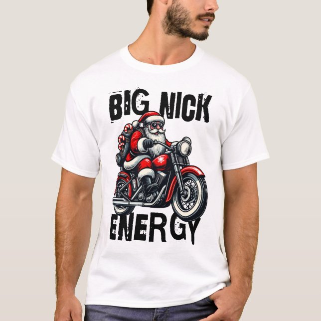 Big Nick Energy - Funny Christmas Design mit Sant T-Shirt (Vorderseite)