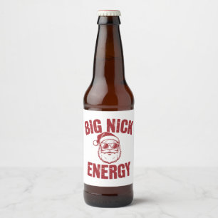 Big Nick Energy Lustiger Weihnachtsmann Unanständi Bierflaschenetikett