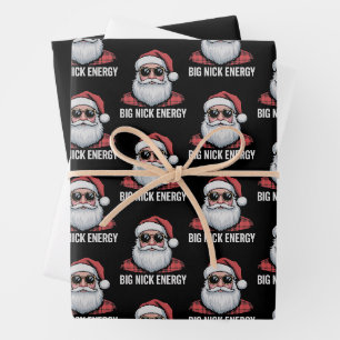 Big Nick Energy Weihnachten Santa Sonnenbrille Xma Geschenkpapier Set