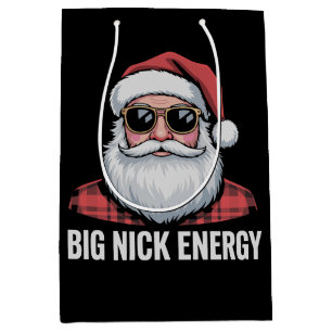 Big Nick Energy Weihnachten Santa Sonnenbrille Xma Mittlere Geschenktüte