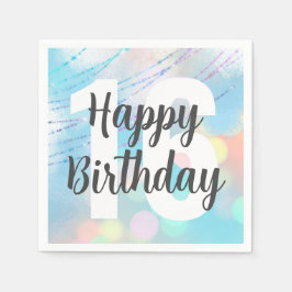 Big Number Bokeh Geburtstagsparty Napkins Serviette