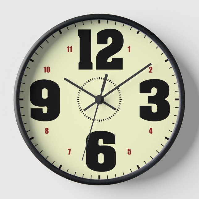 Big Numbers Clock 3 Uhr (Vorderseite)