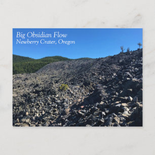 Big Obsidian Flow, Oregon Postkarte