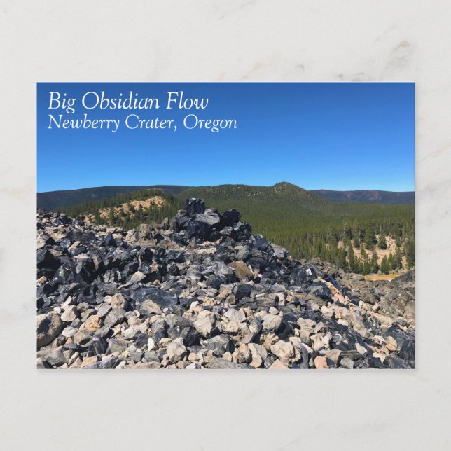 Big Obsidian Flow Postkarte (Vorderseite)