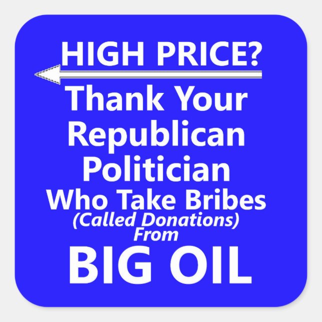 Big Oil Gas Pump Square Sticker (Vorderseite)