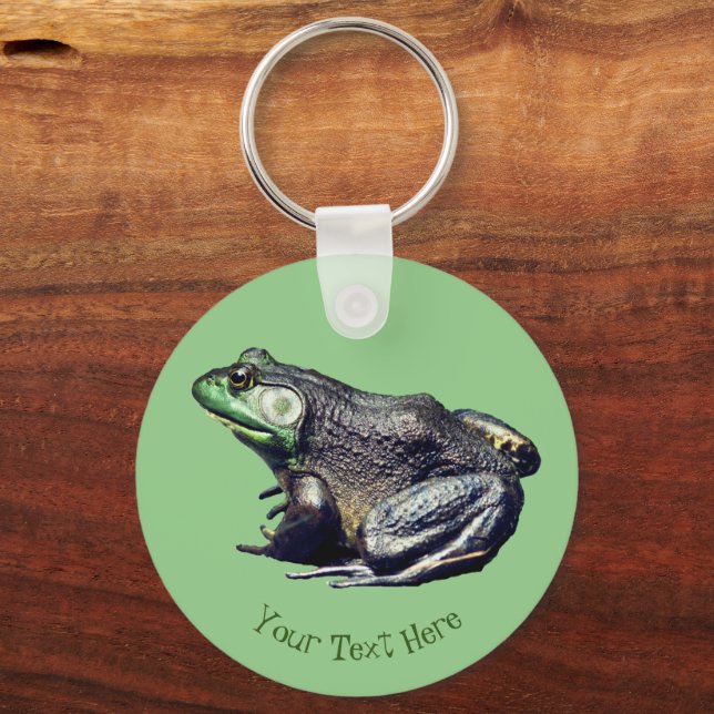 Big Old Bullfrog Animal Personalisiert Schlüsselanhänger (Vorderseite)