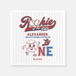 Big One Baseball Rookie des Jahres ersten Geburtst Serviette