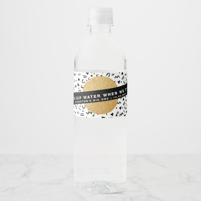 Big one Birday Water Flasche Etiketten (Vorderseite)