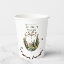 Big One Hunting First Birthday Pappbecher