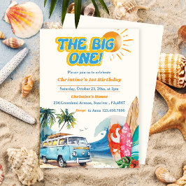 Big One Surf Beach 1er anniversaire Invitation