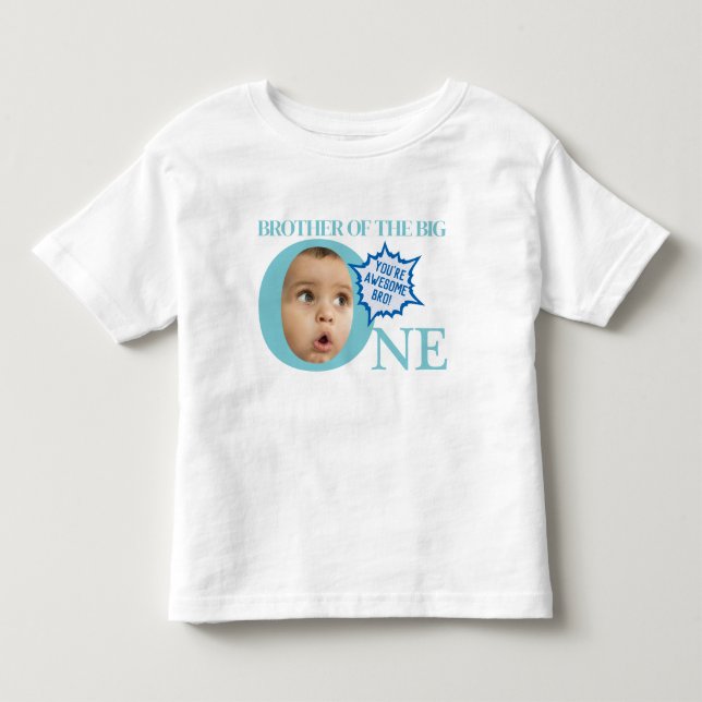 BIG ONE'S BRO ! T-Shirts de frère garçon d'anniver (Devant)