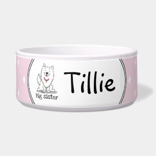 Big or Little Sister American Eskimo Dog - Eskie Napf