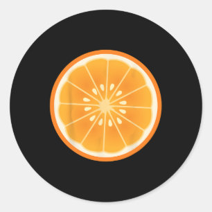 Big Orange geschnittene Kostüme Niedlich leicht Fr Runder Aufkleber