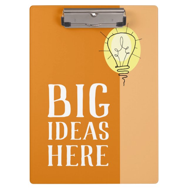 Big Orange Ideas Clipboard Klemmbrett (Vorderseite)