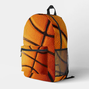 Big Orange Pimply Basketball, Full Print Backpack Bedruckter Rucksack