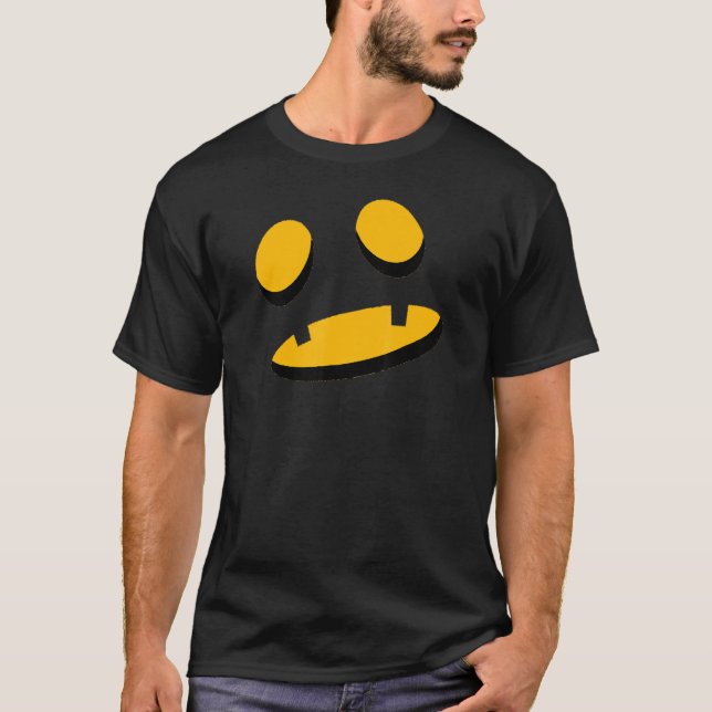 Big Orange Shocked Jack O Lantern  Halloween 1 T-Shirt (Vorderseite)