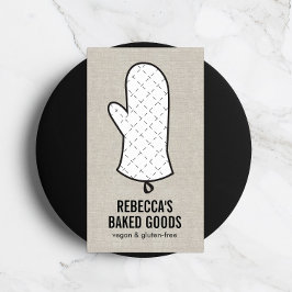 Big Oven-Mitt-Logo auf Imitate Bettwäsche für Bäck Visitenkarte