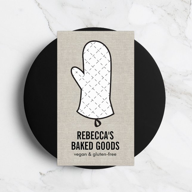 Big Oven-Mitt-Logo auf Imitate Bettwäsche für Bäck Visitenkarte (Von Creator hochgeladen)