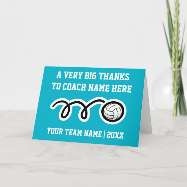 Big oversized Thank You card for volleyball coach Dankeskarte (Vorderseite)