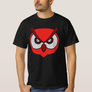 Big Owl Gesichtsfeld mit wütenden Augen Bright Eas T-Shirt