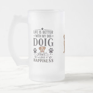 Big Paws, Big Happiness Frosted Mug
