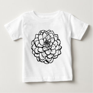 Big Pen und Tinte Dahlia - Schwarz auf Weiß Baby T-shirt