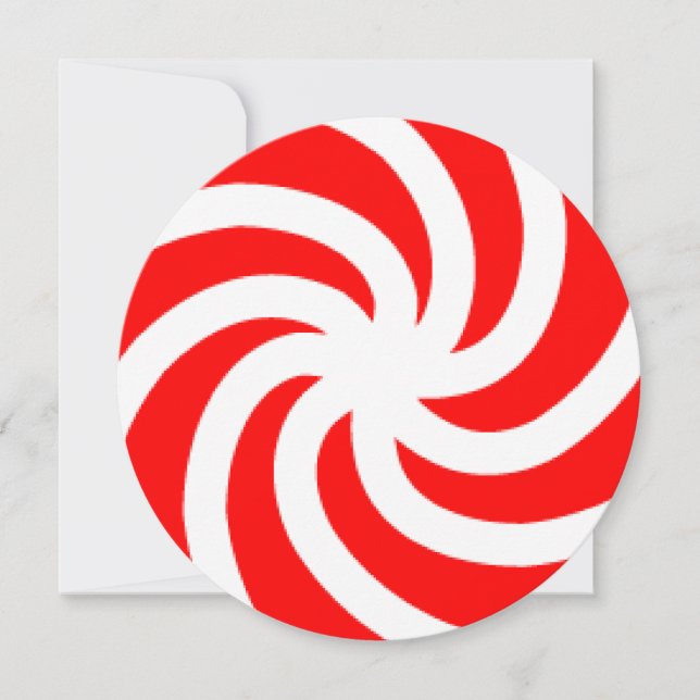 Big Peppermint Candy 5,25 x 5,25 Einladungskreis Einladung (Vorderseite)