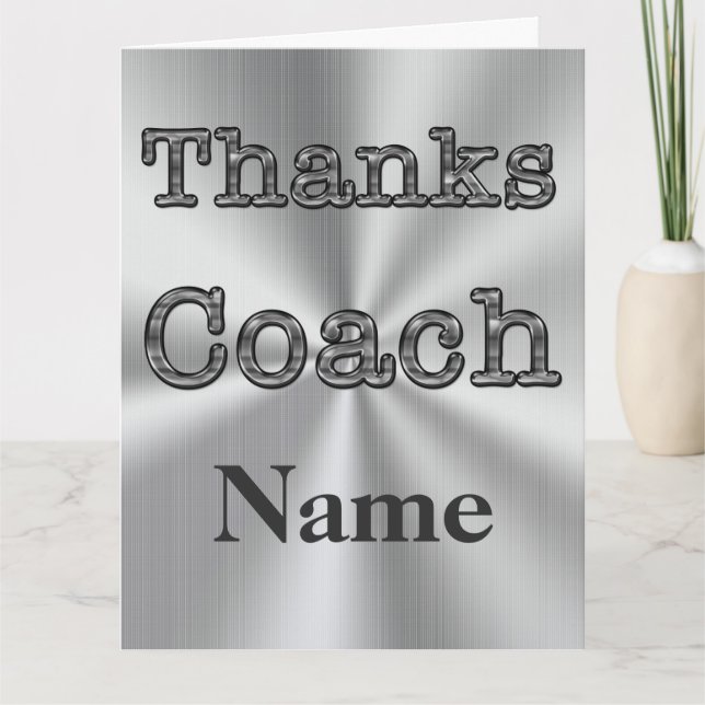 BIG Personalisiert Dankeschön-Karte für den Coach Dankeskarte (Vorderseite)