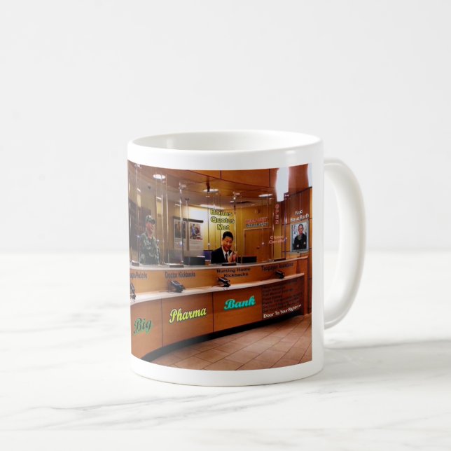 Big Pharma Bank Kaffeetasse (VorderseiteRechts)