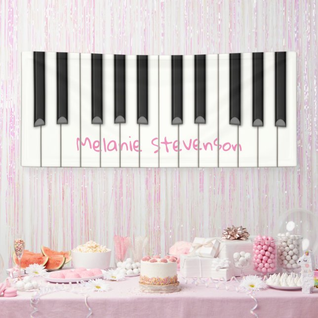 Big Piano Keys Custom (4 Farben) Zimmer oder Party Banner (Party)