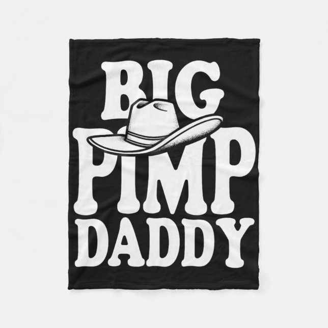 Big Pimp Daddy Halloween-Kostüm Fleecedecke (Vorderseite)