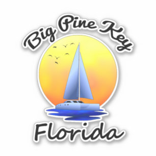 Big Pine Key Florida Keys Segeln Aufkleber