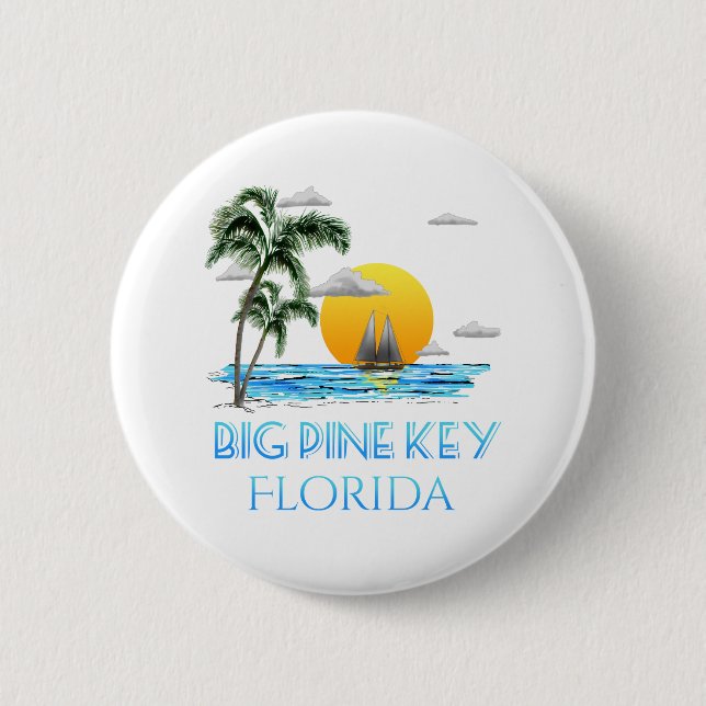 Big Pine Key Florida Keys Segeln Button (Vorderseite)