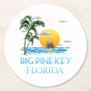Big Pine Key Florida Keys Segeln Runder Pappuntersetzer