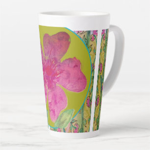 Big Pink Blume Milchtasse