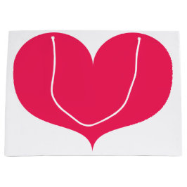 Big Pink Heart Geschenktasche Große Geschenktüte