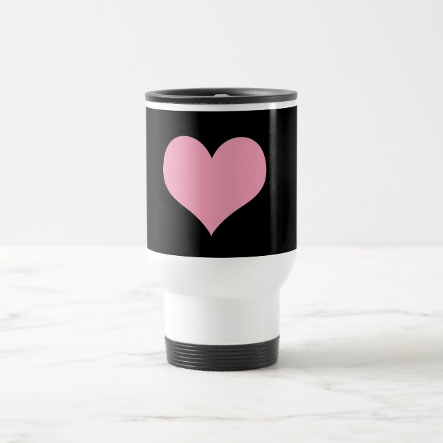 Big Pink Liebe Herz Reisebecher (Mittel)