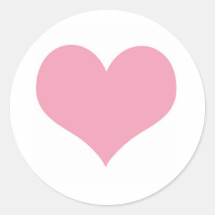Big Pink Liebe Herz Runder Aufkleber