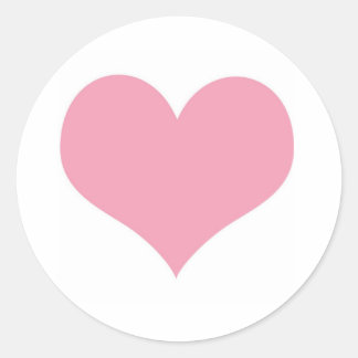Big Pink Liebe Herz Runder Aufkleber