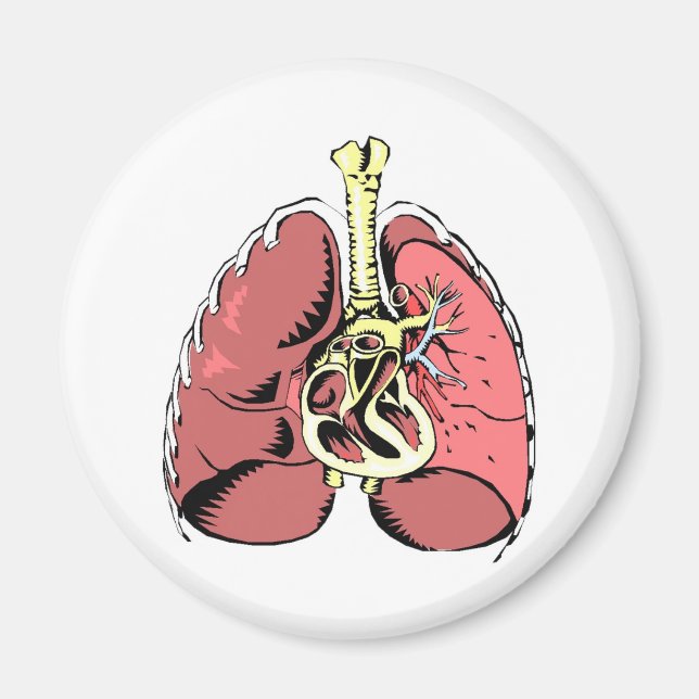 Big Pink Lungs Magnet (Vorne)