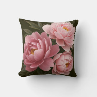 Big Pink Peonies Pillows - Vintage Blume Kissen