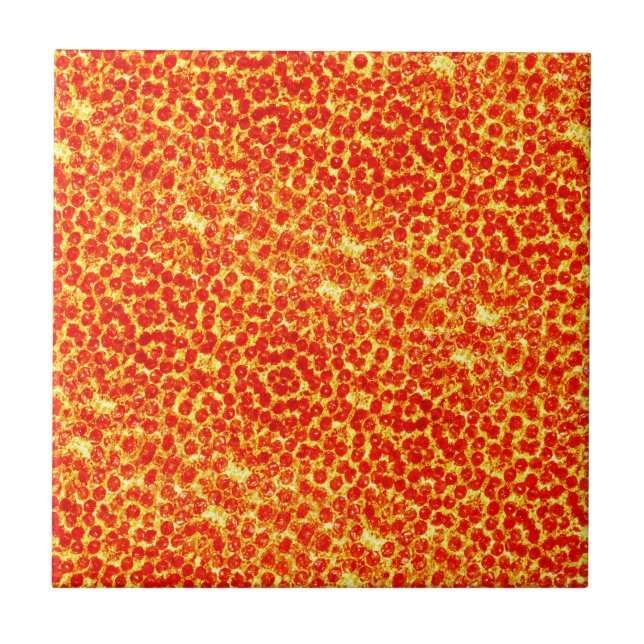 Big Pizza Pattern Fliese (Vorderseite)