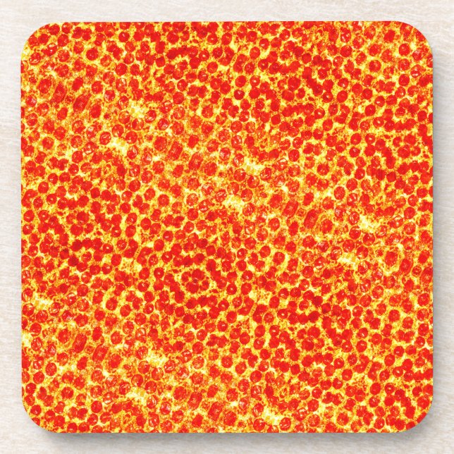 Big Pizza Pattern Getränkeuntersetzer (Vorderseite)
